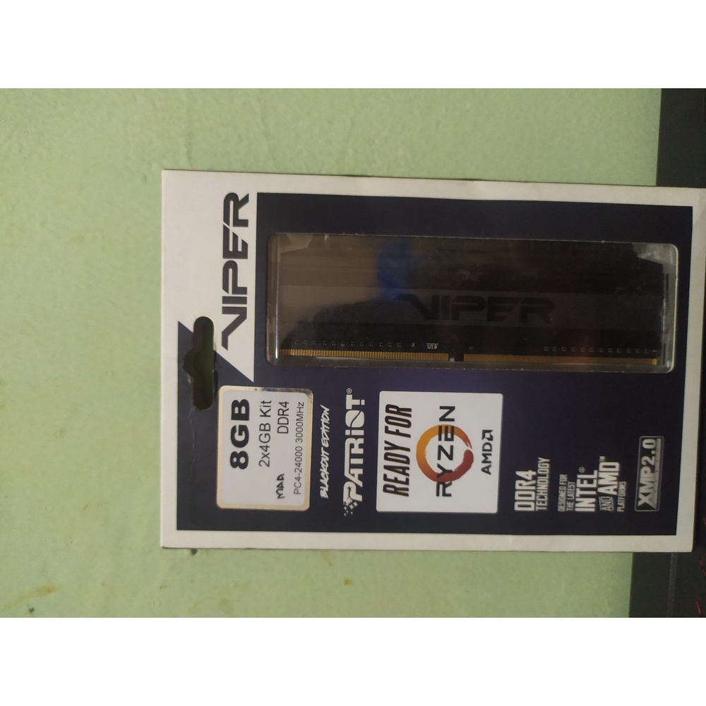 RAM Patriot DDR4 Viper 4 Blackout Series PC24000 8GB (2x4GB) / RAM 8GB
