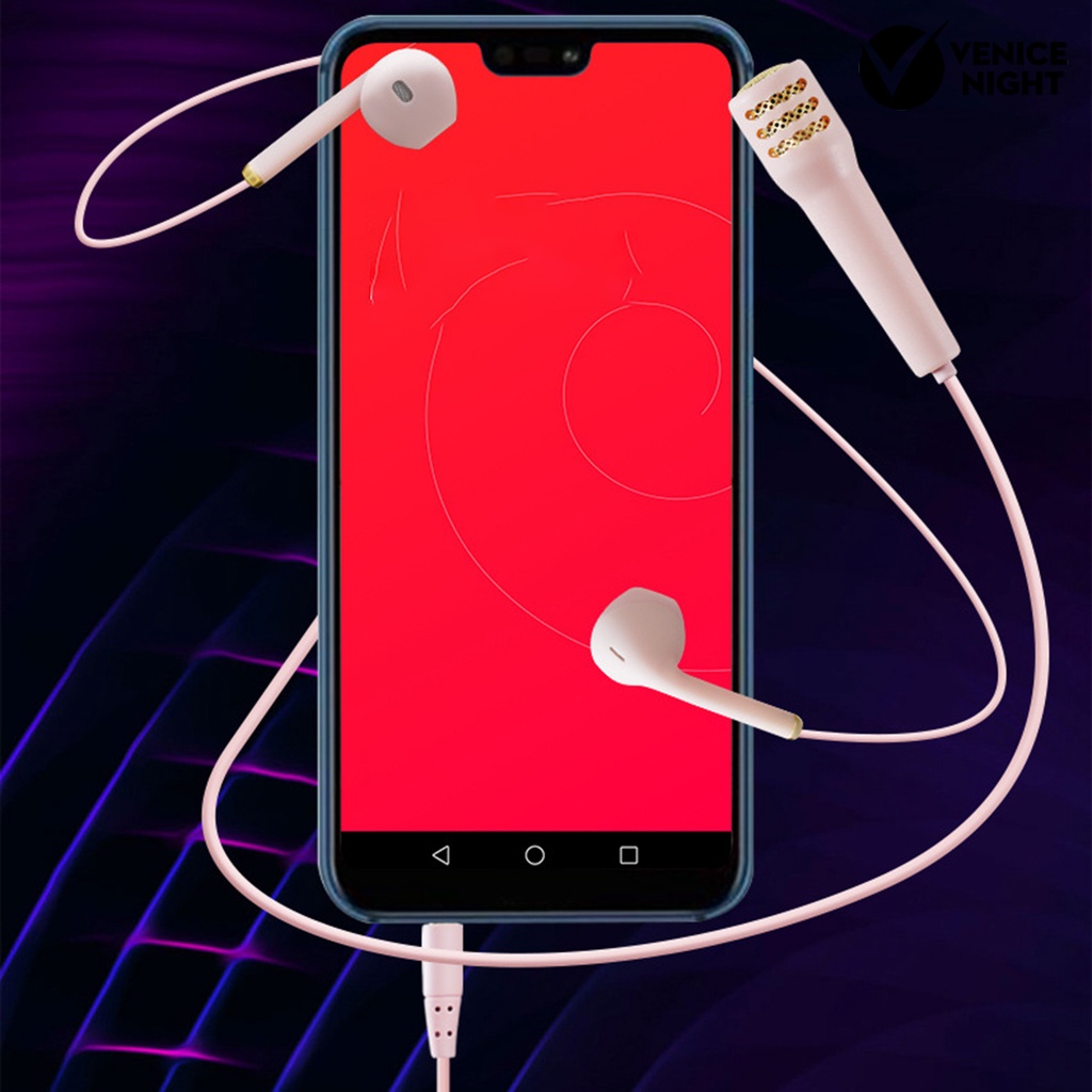 (VNEP) (Berkabel) 3.5mm HiFi In-ear Subwoofer Mini Olahraga Earphone Earbud dengan Mikrofon