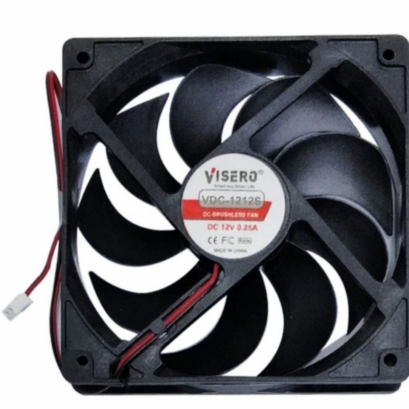 kipas fan DC 12V 12x12 cm visero VDC-1212S