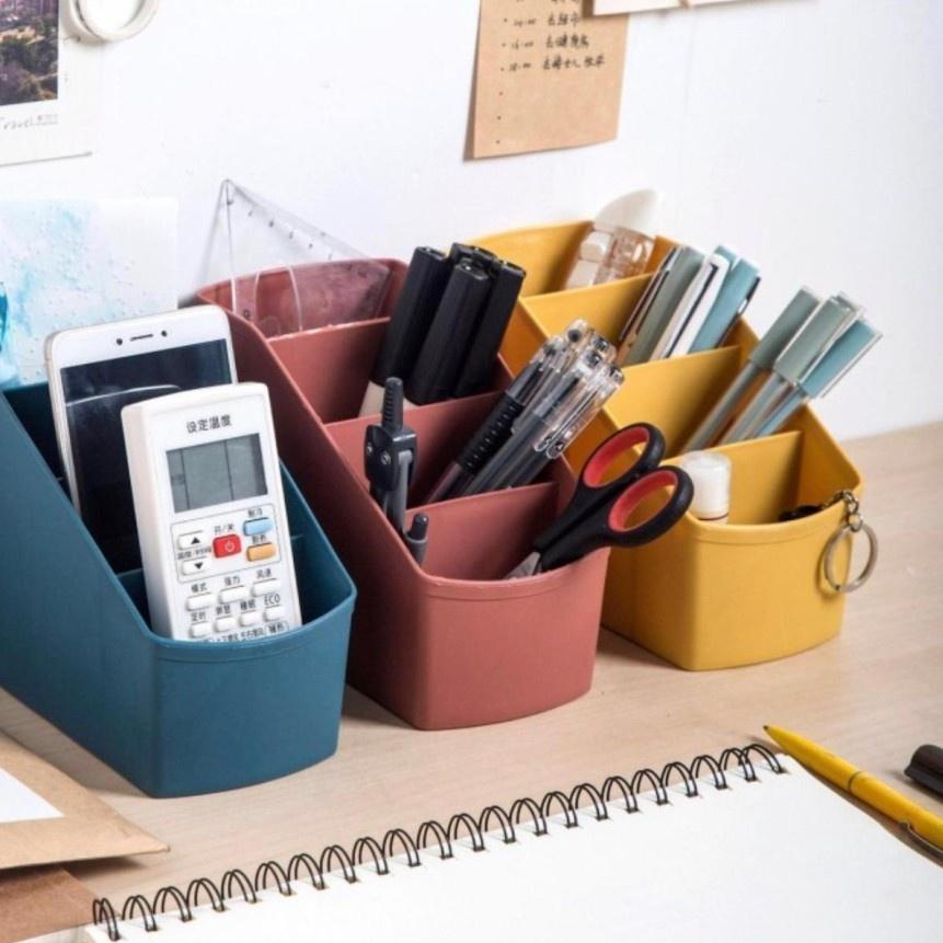 

ち TEMPAT ALAT TULIS 4 SEKAT SERBAGUNA / KOTAK STATIONERY KANTOR RAK PENSIL PULPEN ➟