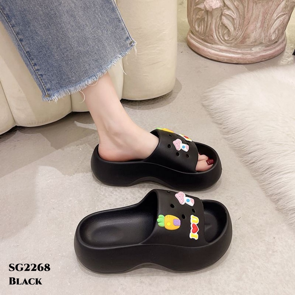 WYN SANDAL WEDGES MUSHROOM CARROT SG2268