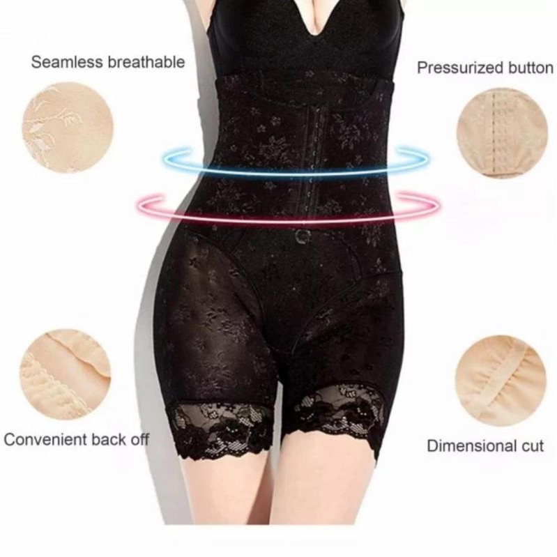 KORSET CELANA INFRARED BODY SHAPEWEAR RENDA PELANGSING PENGECIL PERUT DENGAN KANCING PENGAIT