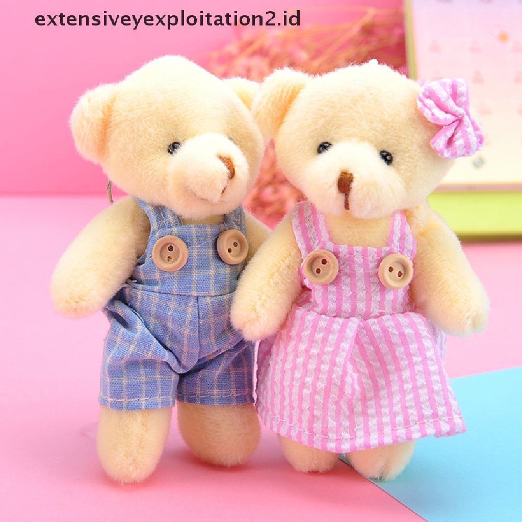 Gantungan Kunci Boneka Teddy Bear Bahan Plush Untuk Hadiah Teman