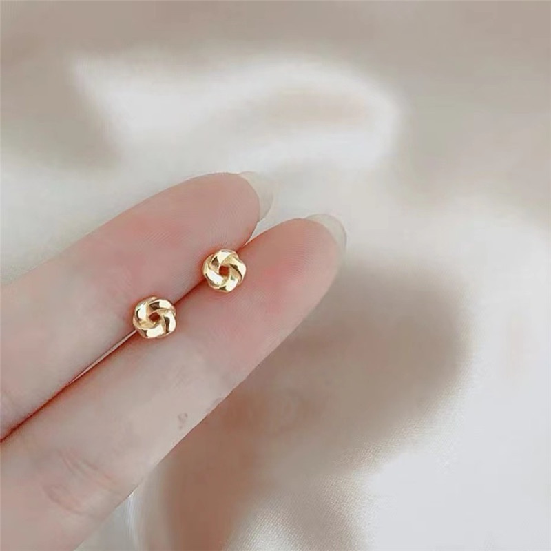 Anting Tusuk Silver Murni 925 Desain Wajah Polos Untuk Wanita