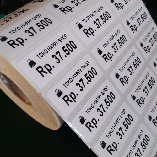 LABEL BARCODE 33X15 MM 3 LINE STIKER THERMAL 33 X 15 MM ISI 5000PCS