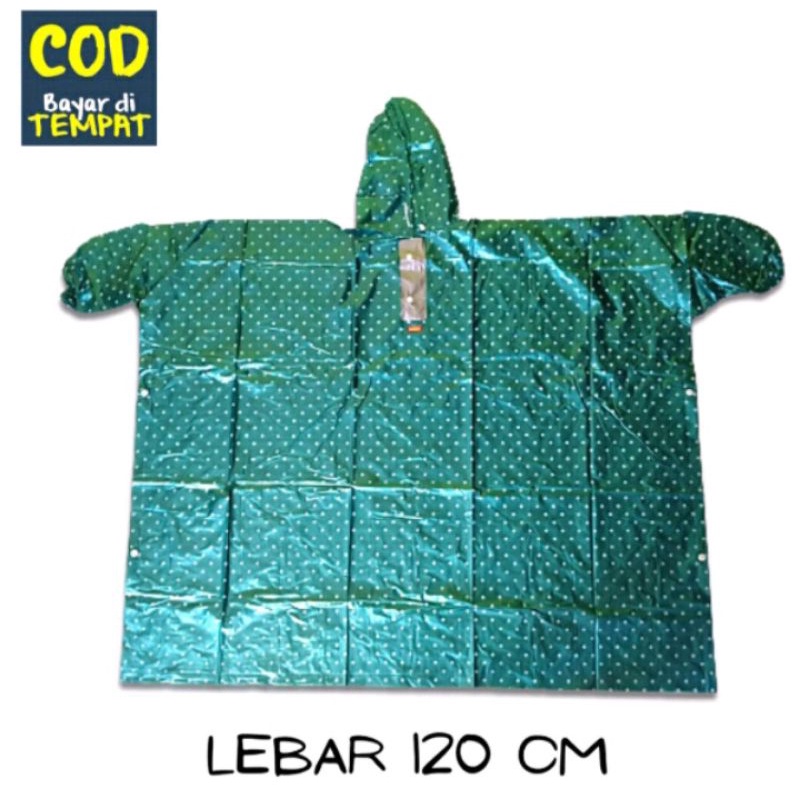 mantel polkadot elmondo 723 / jas hujan / mantel bagus / mantel tebal / mantel polkadot / jas hujan polkadot / mantel poncho lengan