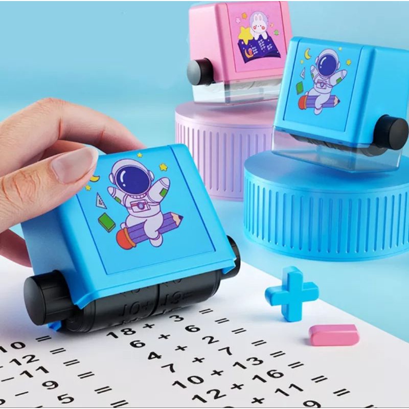 Number Teaching Roller Stamp Soal Matematika Stampel Anak Belajar Menghitung