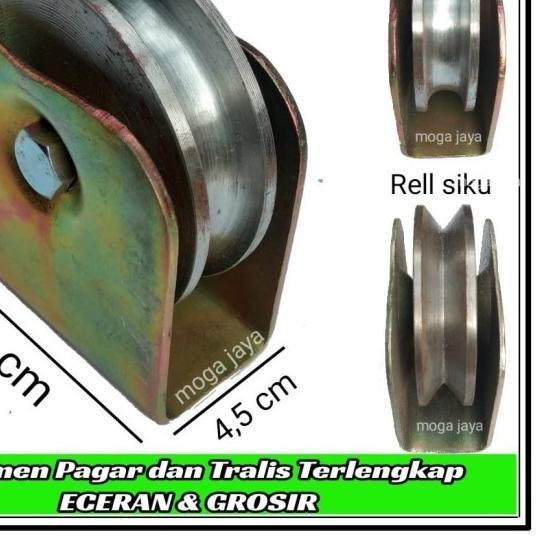 roda pagar besi as ukuran 10cm - Rell Siku