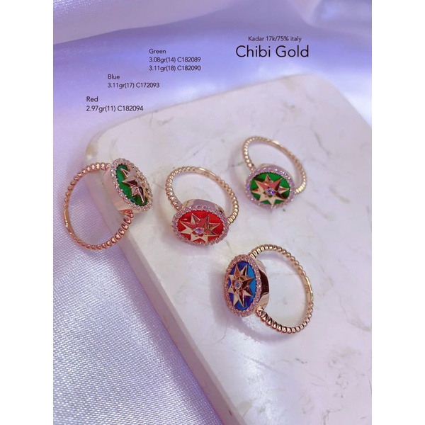 cincin emas ITALY star #chibi