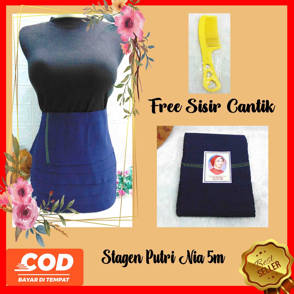 FREE SISIR CANTIK [EXPORT QUALITY] Stagen 5m Cap Putri Nia Kualitas SNI