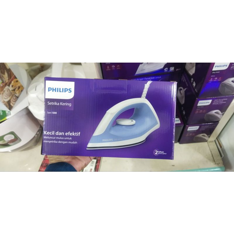 PHILIPS SETRIKA LISTRIK DST-0510 [ 350 WATT ] SERI 500 DRY IRON GOSOKAN