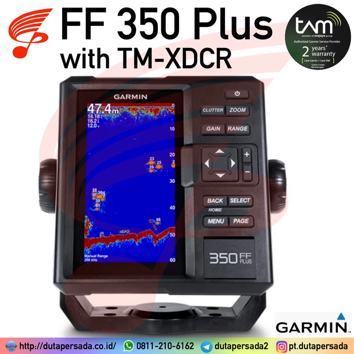 NEW Garmin FF 350 Plus Fish Finder GPS FF350 - TM-XDCR