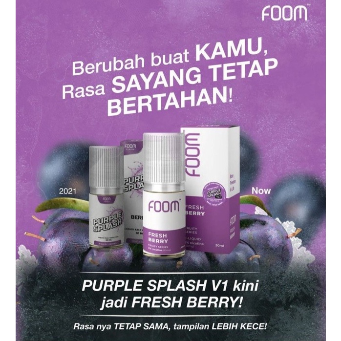 LIQUID 30ML FOOM FRESH BERRY TERBARU