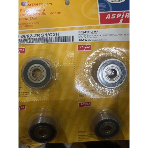 BEARING LAHER BAK CVT + BOSH KUNINGAN BEAT , BEAT FI , VARIO , VARIO 150