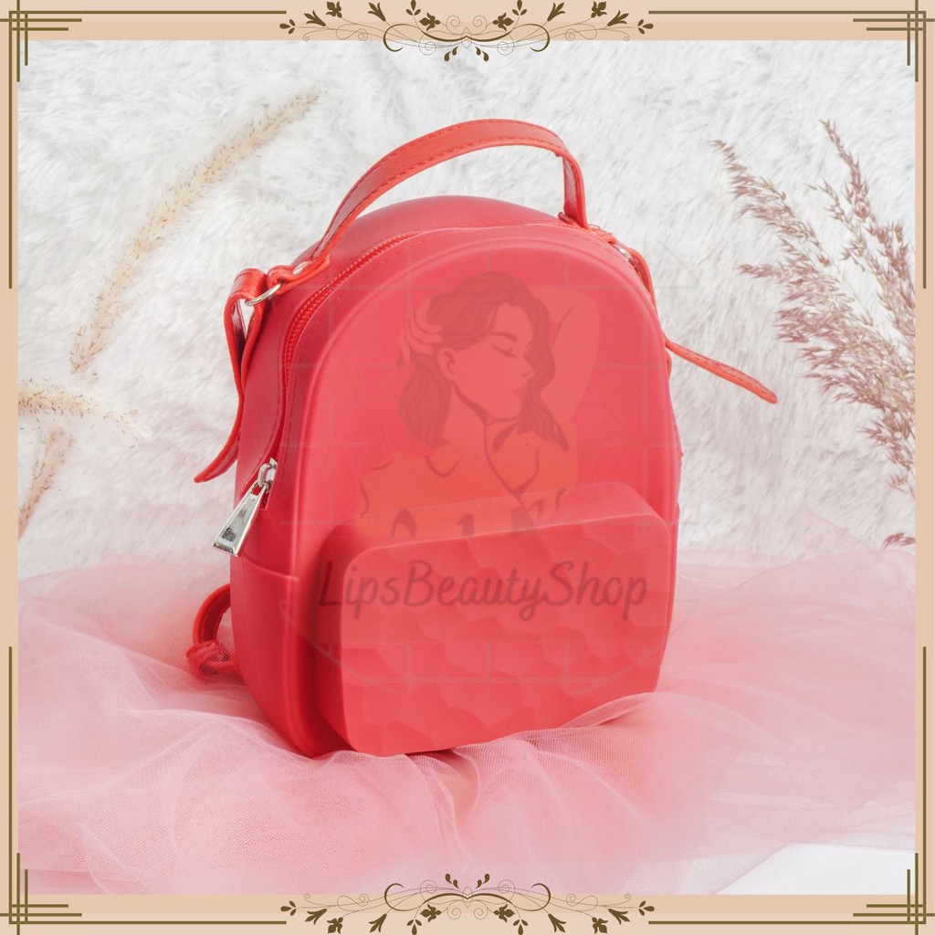 Tas Jelly Slempang Usupso | Water Cube Silicone Cross Body Backpack