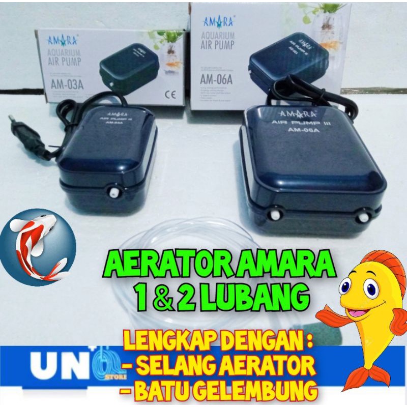 AERATOR POMPA UDARA AQUARIUM AMARA AM-03 DAN AM-06 1 LUBANG/2 LUBANG