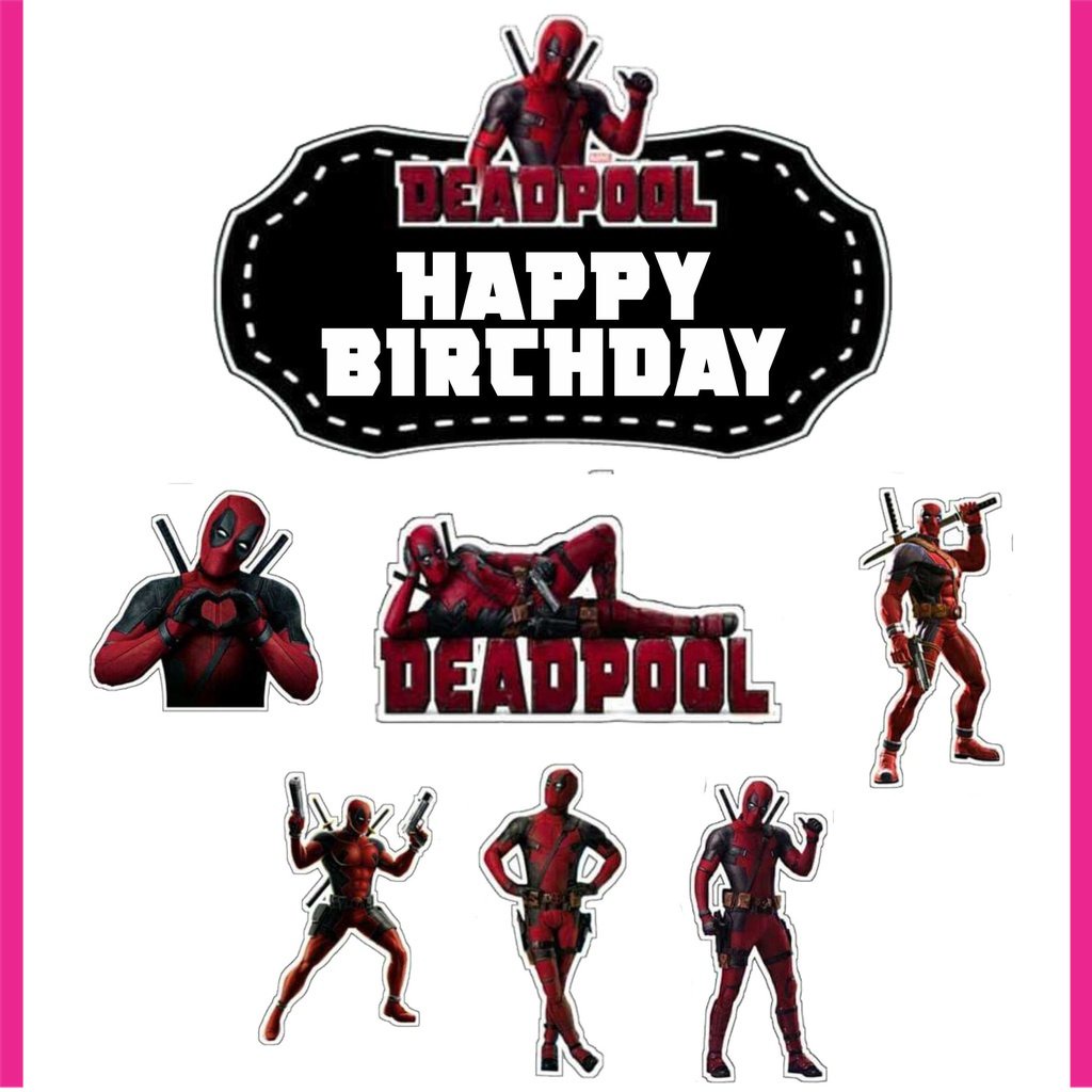 

BIGBAG TOPPER CAKE ULANG TAHUN / HIASAN KUE CUSTOM DEADPOOL