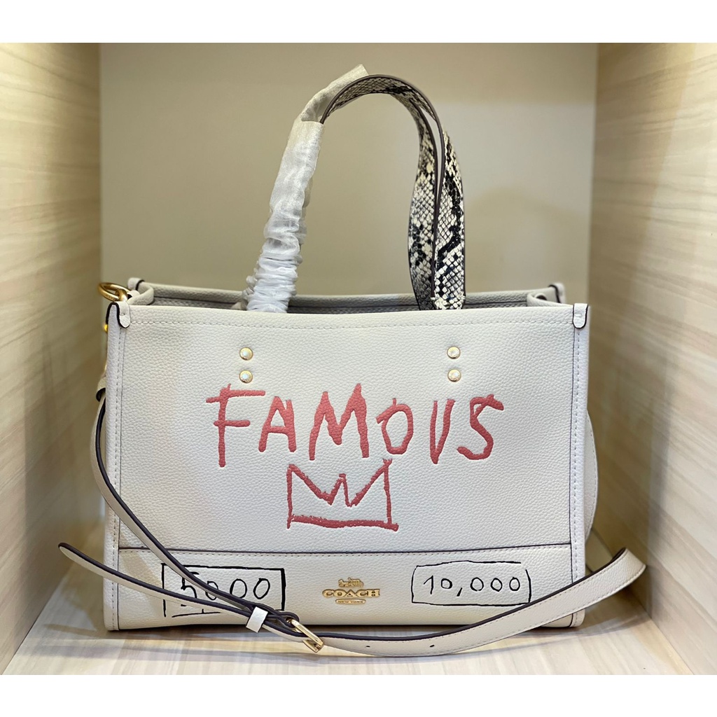 TAS WANITA BRANDED COACH BASQUIAT DEMPSEY CARRYALL TOTE FIELD