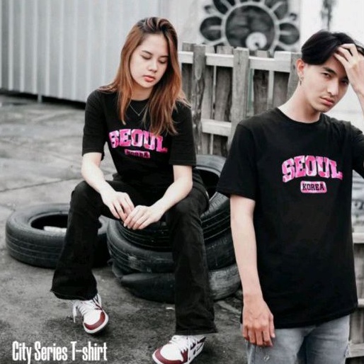 Kaos City Spektrum pendek Warna hitam