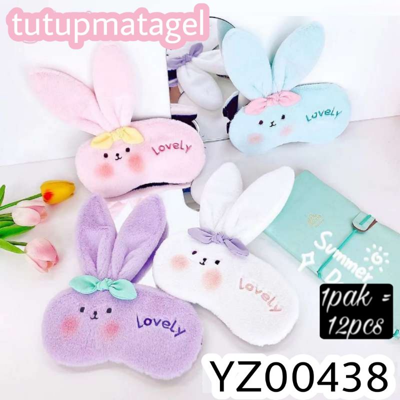 penutup mata tidur gel animal bulu YZ00438