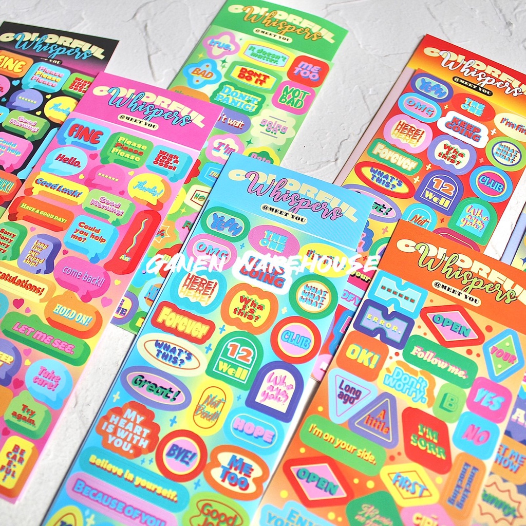 

[GW] Sticker 1 Lembar DIY Warna Warni Dekoratif Scrapbook