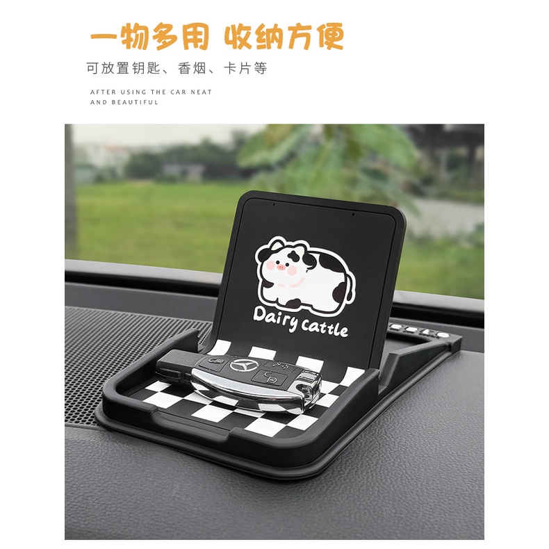 Bracket Dudukan Handphone Multifungsi Motif Kartun anti slip Untuk Aksesoris Mobil