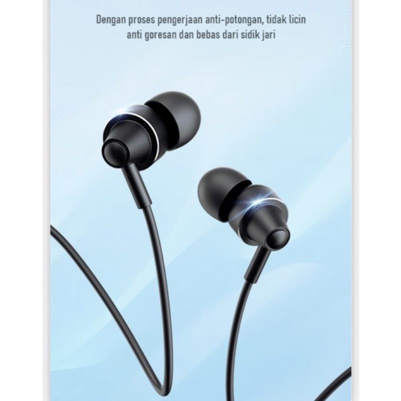 (ROBOT RC240) HEADSET USB C WITH VOLUME CONTROL AUDIO EXTRA BASS EARPHONE TYPE C HD SOUND A33 A52 A53 A72 A73 S20 S21 FE