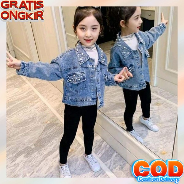 Jaket Jisn Anak Cewek Kekinian Jacket Jins Anak Perempuan Korean Style Jacket Anak Perempuan Terbaru