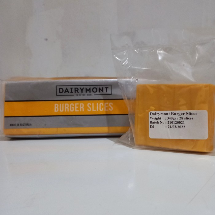 

T0P DAIRYMONT KEJU BURGER 28PCS(REPACK)/RED CHEDDAR SLICE NICE