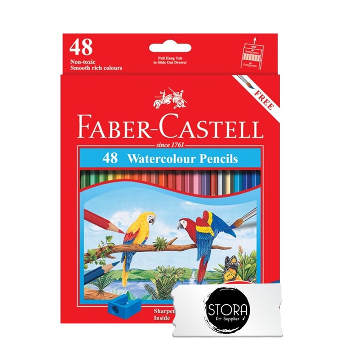 

[COD AKTIF] FABER CASTELL WATERCOLOUR PENCILS / PENSIL WARNA CAT AIR ISI 48