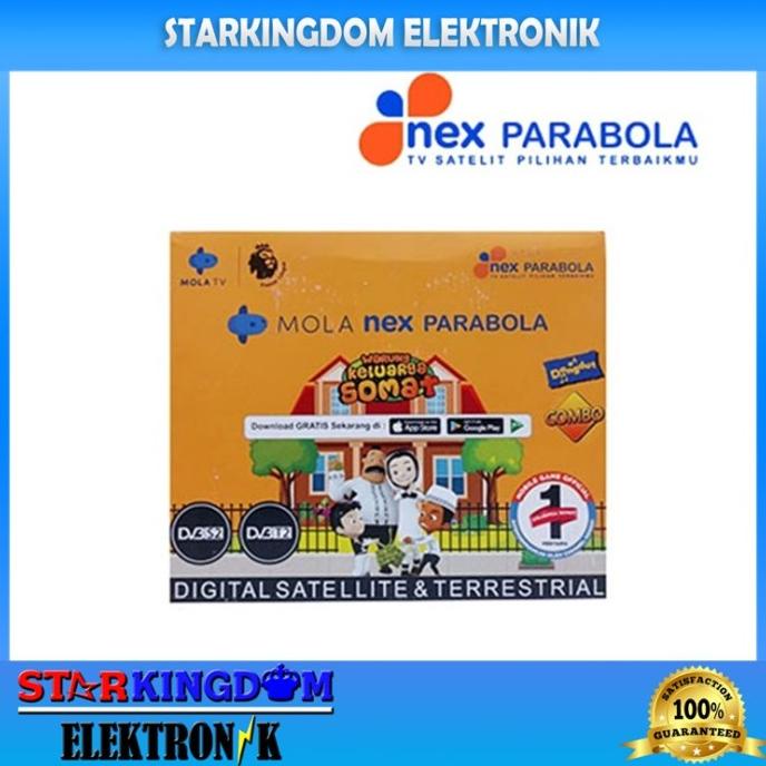 Receiver Parabola Set Top Box TV Digital DVBT2 Mola Nex Parabola Combo