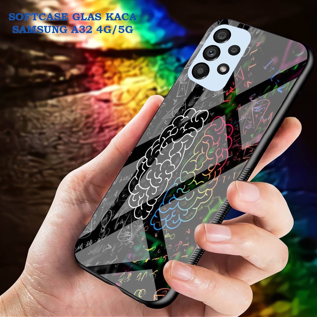 Softcase Glass Kaca SAMSUNG A32 [4G]- Case Hp Pelindung Handphone SAMSUNG A32 [5G] [ A74]