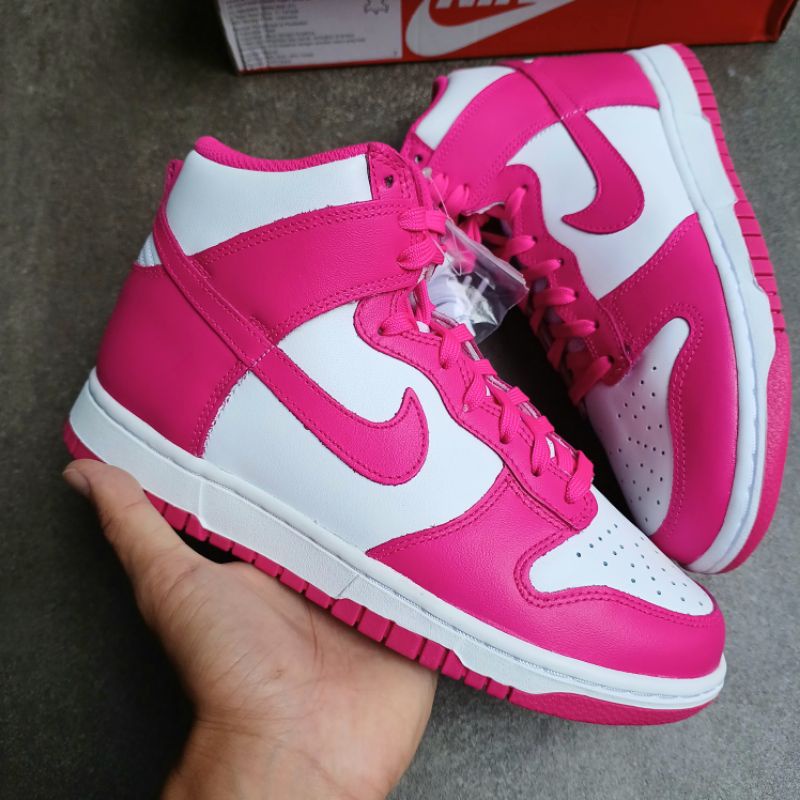 Nike Dunk High Pink Prime (W) || hoops pack triple pink white