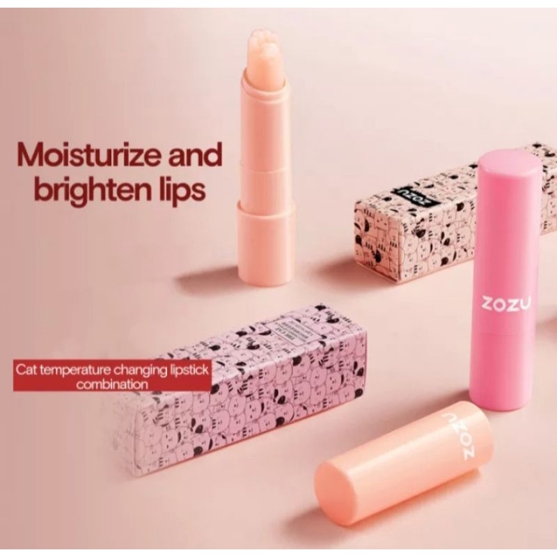 FS_SHOOP ZOZU Lipstik Bentuk Cakar Kucing 3.2G, Lip Balm Pelembab dan Menutrisi Bibir