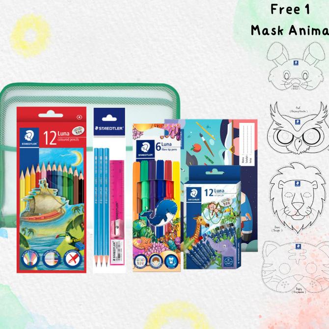

TERBARU STAEDTLER - Paket Alat Tulis Mewarnai Anak Free Topeng Masker Animal 1 /ALAT TULIS AESTHETIC/ALAT TULIS SEKOLAH/ALAT TULIS SET/ALAT TULIS LENGKAP/ALAT TULIS ANAK/ALAT TULIS LUCU