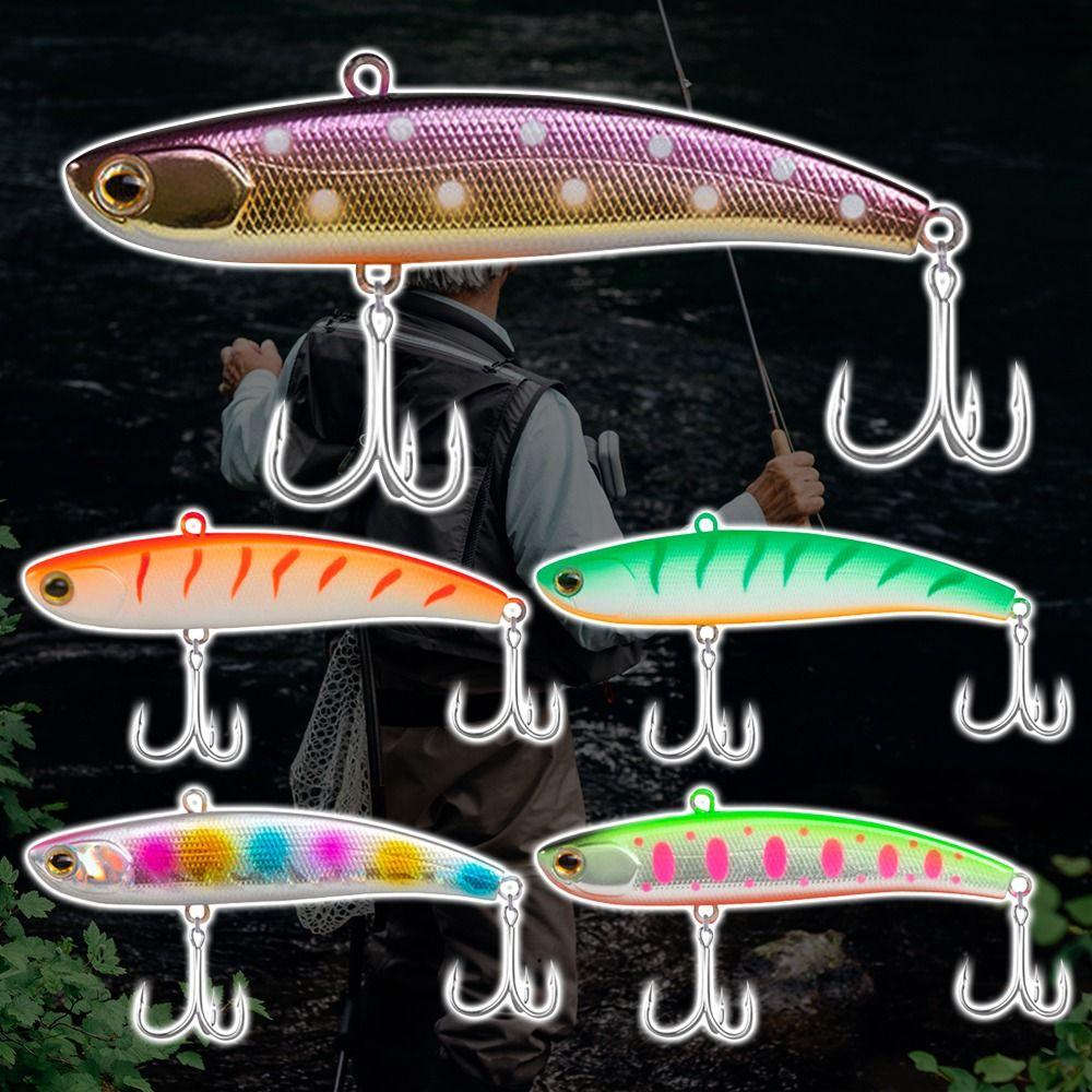 Top Fishing Lure 80mm 17g Metal VIB Getaran Warna-Warni Umpan Bass Buatan Lempar Panjang