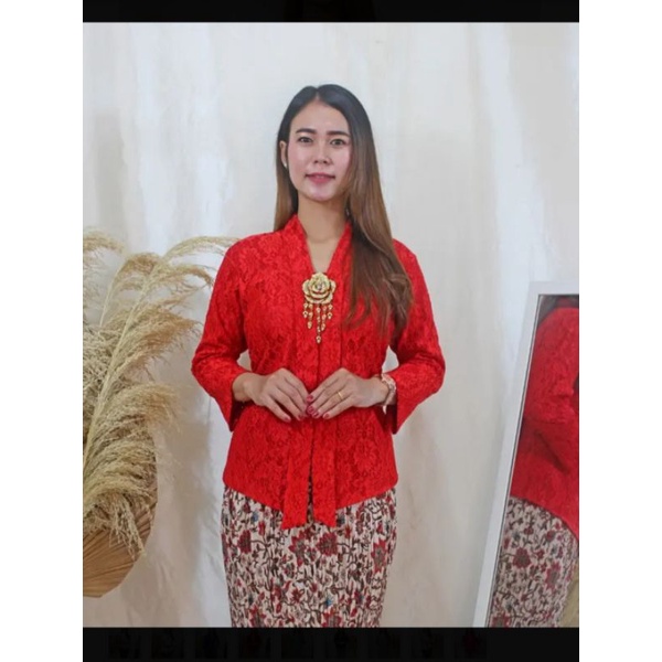 IndahKebaya • ATASAN SAJA / KEBAYA KARTINI FLOY BROKAT / KEBAYA JUMBO LD 130 120 110 / KEBAYA MODERN WISUDA /  KEBAYA NATAL KARTINI WISUDA LAMARAN SERAGAM / HITAM PUTIH LAVENDER GOLD HIJAU WARDAH MAROON NAVY MOCCA SILVER DUSTY SALEM FANTA