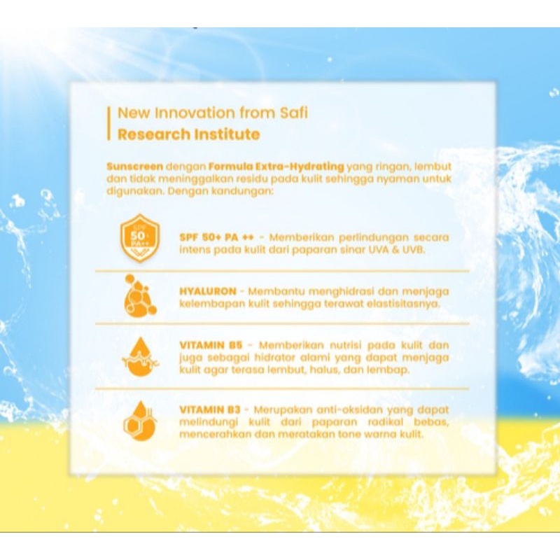 Safi Sun Essential Comfort Touch Sunscreen Spf 50+ PA ++