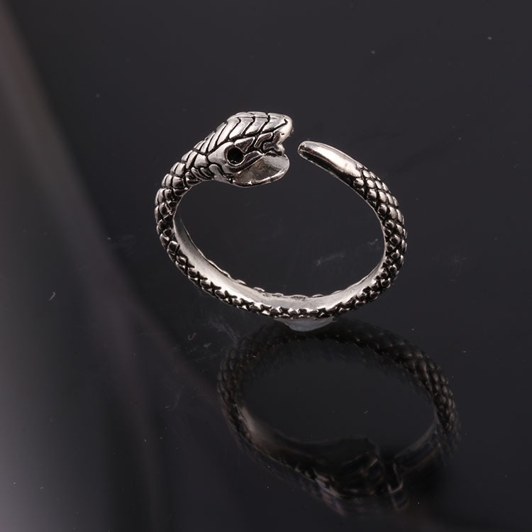 Cincin Model Ular Gaya retro Eropa / Amerika Untuk Pria / Wanita