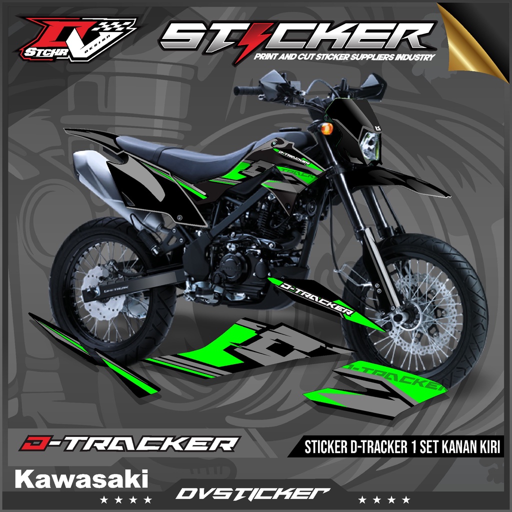 stiker motor keren-Striping Kawasaki DTracker 150 SE Variasi Original-Sticker Variasi Kawasaki DTrac