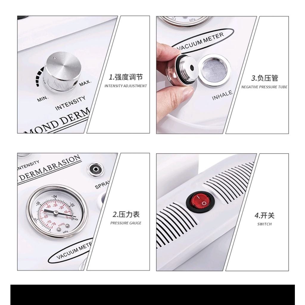 Dermabrasi super 3in1 microdermabrasion oxygen spray vacum komedo facial