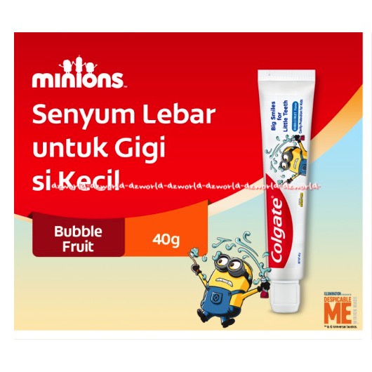 Colgate Minios 40gr Big Smile Odol Pasta Gigi untuk Anak Anak versi minion dengan rasa permen karet 