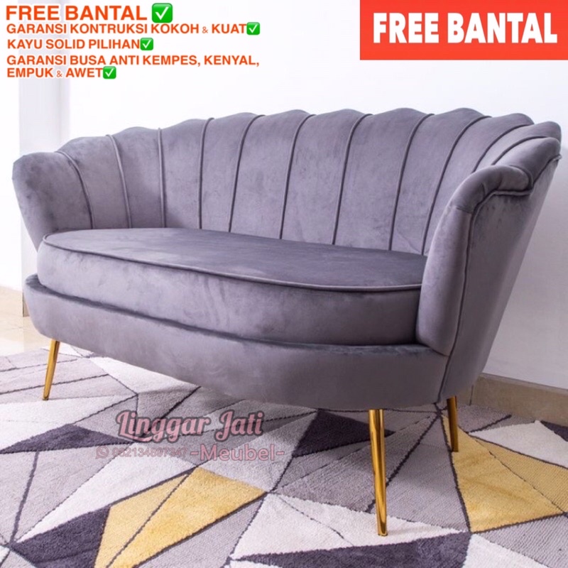 Sofa Kerang Ruang Tamu/ Sofa kerang Pelaminan/ Sofa Kerang Minimalis/ Kursi Pelaminan Kerang