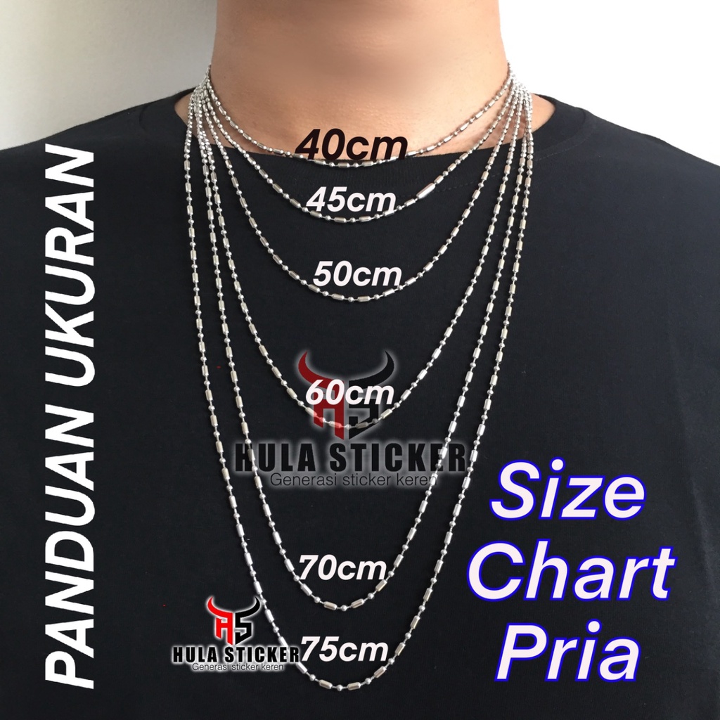 Kalung Rantai Titanium ROLO BAMBU Chain Premium Stainless Anti Karat Pria Wanita / Kalung Rantai MCI