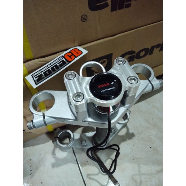 breket voltmeter ninja r cnc koso original / pnp t segitiga atas ninja r rr s ss / raiser stang ninj