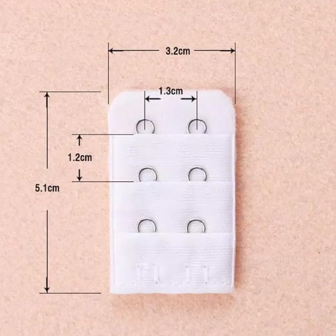 [DEASTORE] PENGAIT TALI BH / PENGAIT BRA EXTENSION 2 BARIS DAN 3 BARIS / SAMBUNGAN TALI BH