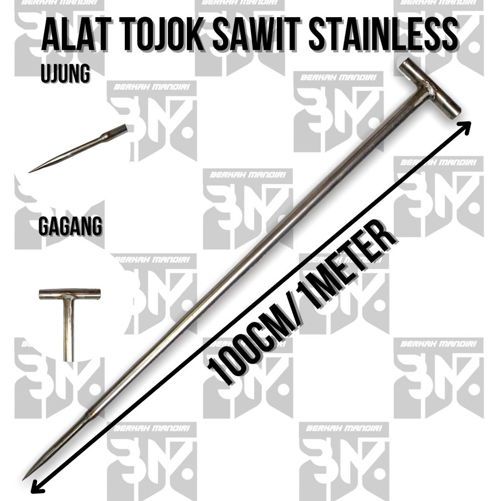 Alat Tojok Sawit Stanlis Runcing &amp; Tajam Panjang 1M Original (Tahan Karat)