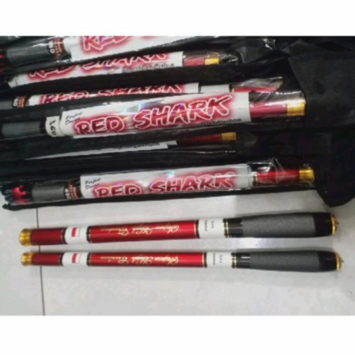 Joran Tegek Carbon Gamaru Red Shark 270/360/450 ... Ruas Pendek Very Chip