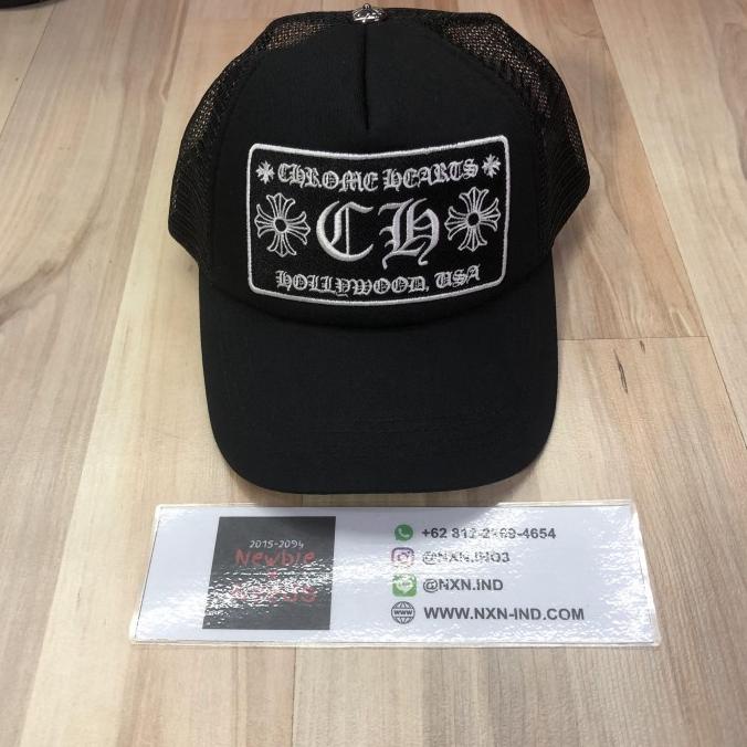 KOMPLIT Chrome Hearts CH Hollywood Trucker Hat Black Best NxN Quality