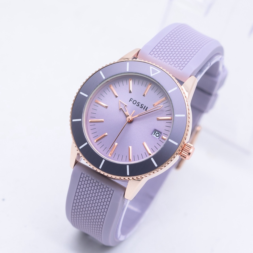 Grosiran Jam Tangan Wanita 3885HB Analog Strap Rubber Tanggal Aktif Free Box Jam Tangan dan Baterai Cadangan